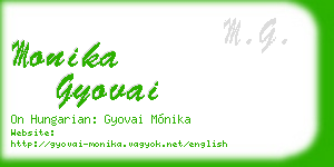 monika gyovai business card